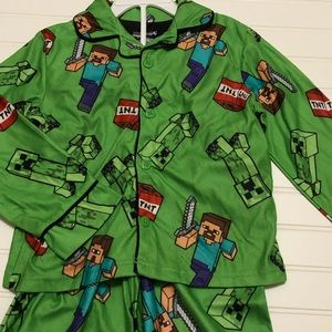 NWT Boys Minecraft Pajamas Size 6